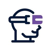 vr glasses duotone icon. Sleek and modern icon for websites and mobile apps. vector