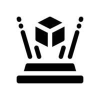 hologram glyph icon. Strong and solid icon for websites and mobile apps. vector