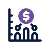 average selling price dual tone icon. Sleek and modern icon for websites and mobile apps. vector