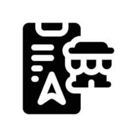 navigation glyph icon. Strong and solid icon for websites and mobile apps. vector