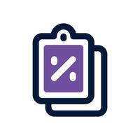 price tag duotone icon. Sleek and modern icon for websites and mobile apps. vector
