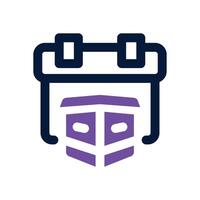 calendar dual tone icon. Sleek and modern icon for websites and mobile apps. vector