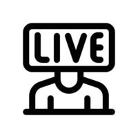 live line icon. Clean and minimalist icon for websites and mobile apps. vector