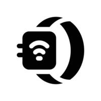 smart watch glyph icon. Strong and solid icon for websites and mobile apps. vector