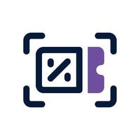 scan duotone icon. Sleek and modern icon for websites and mobile apps. vector