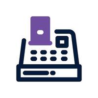 cash register dual tone icon. Sleek and modern icon for websites and mobile apps. vector