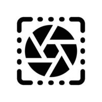 lens glyph icon. Strong and solid icon for websites and mobile apps. vector