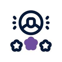 customer review dual tone icon. Sleek and modern icon for websites and mobile apps. vector