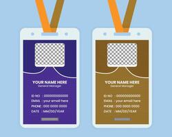 ID Card Design Templates For Your Use And Pass vector