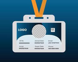 Modern Horizontal ID Card Layout vector