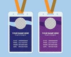 Editable ID Card Design Templates For Your Use And Pass vector