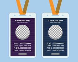 Free ID Card Design Templates For Your Use And Pass vector
