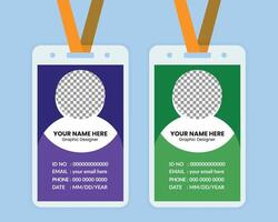 Modern ID Card Design Templates For Your Use And Pass vector
