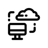 cloud computing line icon. Clean and minimalist icon for websites and mobile apps. vector