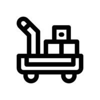 delivery cart line icon. Clean and minimalist icon for websites and mobile apps. vector