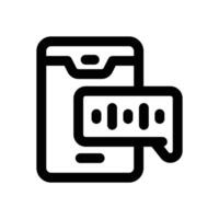 voice recognition line icon. Clean and minimalist icon for websites and mobile apps. vector