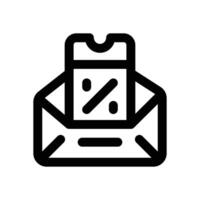 mail line icon. Clean and minimalist icon for websites and mobile apps. vector