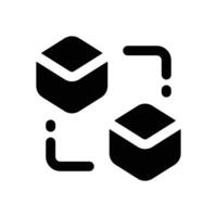 connect chain glyph icon. Strong and solid icon for websites and mobile apps. vector