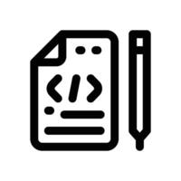 writing line icon. Clean and minimalist icon for websites and mobile apps. vector