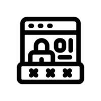 encrypted line icon. Clean and minimalist icon for websites and mobile apps. vector