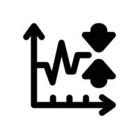 volatility glyph icon. Strong and solid icon for websites and mobile apps. vector