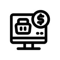 purchase line icon. Clean and minimalist icon for websites and mobile apps. vector
