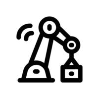 robotic automation line icon. Clean and minimalist icon for websites and mobile apps. vector