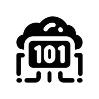binary code glyph icon. Strong and solid icon for websites and mobile apps. vector