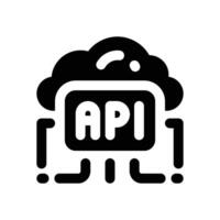 api glyph icon. Strong and solid icon for websites, mobile interfaces, presentations, and visual branding. High quality and easy to edit. vector
