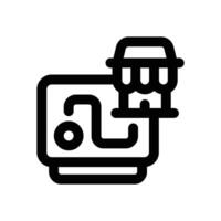 gps line icon. Clean and minimalist icon for websites and mobile apps. vector