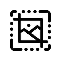 crop line icon. Clean and minimalist icon for websites and mobile apps. vector