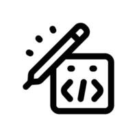 writing code line icon. Clean and minimalist icon for websites and mobile apps. vector