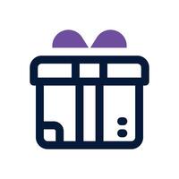 gift box duotone icon. Sleek and modern icon for websites and mobile apps. vector