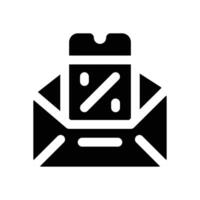 mail glyph icon. Strong and solid icon for websites and mobile apps. vector