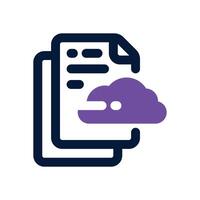 document duotone icon. Sleek and modern icon for websites and mobile apps. vector