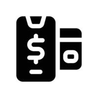 online payment glyph icon. Strong and solid icon for websites, mobile interfaces, presentations, and visual branding. High quality and easy to edit. vector