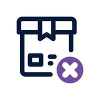 out of stock dual tone icon. Sleek and modern icon for websites and mobile apps. vector
