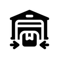 distribution center glyph icon. Strong and solid icon for websites and mobile apps. vector