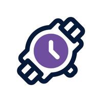 watch dual tone icon. Sleek and modern icon for websites and mobile apps. vector