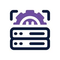 server management duotone icon. Sleek and modern icon for websites and mobile apps. vector