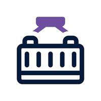 contrainer dual tone icon. Sleek and modern icon for websites and mobile apps. vector