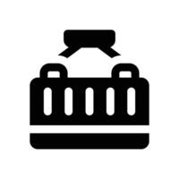 contrainer glyph icon. Strong and solid icon for websites and mobile apps. vector