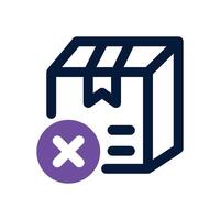 delivery cancelled dual tone icon. Sleek and modern icon for websites and mobile apps. vector