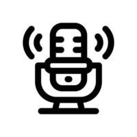 microphone line icon. Clean and minimalist icon for websites and mobile apps. vector