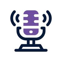 podcast dual tone icon. Sleek and modern icon for websites and mobile apps. vector