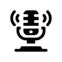 podcast glyph icon. Strong and solid icon for websites and mobile apps. vector