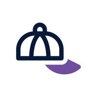 cap dual tone icon. Sleek and modern icon for websites and mobile apps. vector