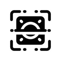 eye scanner glyph icon. Strong and solid icon for websites and mobile apps. vector