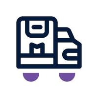 delivery truck duotone icon. Sleek and modern icon for websites and mobile apps. vector