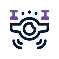 drone dual tone icon. Sleek and modern icon for websites and mobile apps. vector